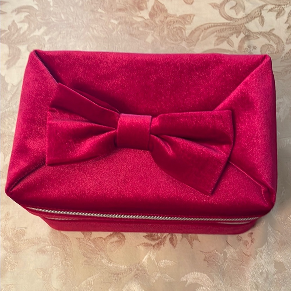 Estee Lauder Red Cosmetic Bag with Bow